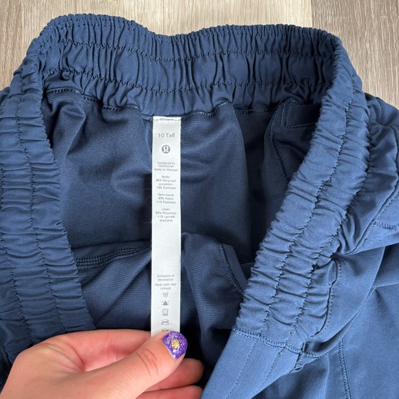 Lululemon Hotty Hot Shorts 2 Long 4” Navy Blue Size 10 Tall - Picture 6 of 10